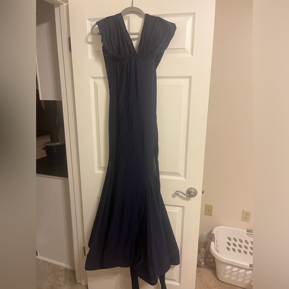 Bari Jay Infinity Lux Bridesmaid Dress Navy - Picture 8 of 13